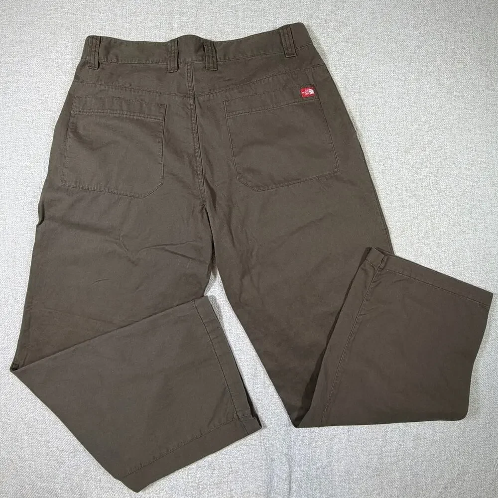 The North Face Men's 36 Brown Dog Patch Wide Leg Pants NWT Outdoor Workwear